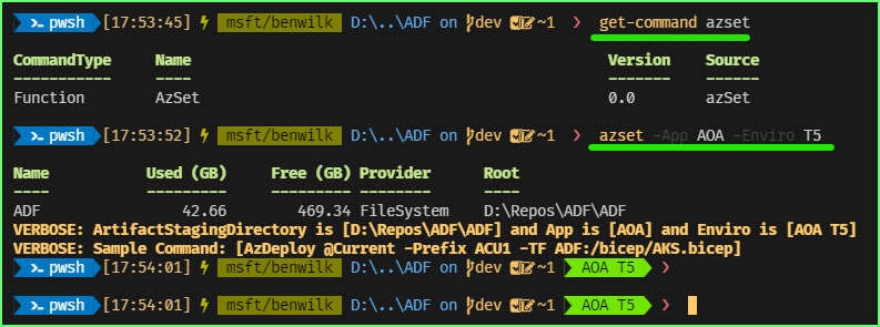 Loading your deployment scope with azSet